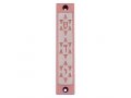 Mezuzah Case with Three Stars of David in Light Colors, 4 Inches Height - Agayof