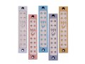 Mezuzah Case with Twelves Stars of David in Light Colors, 4 Inches Height - Agayof