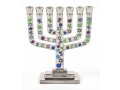 Mini 7-Branch Menorah with Decorative Colorful Judaic Symbols � 3.9