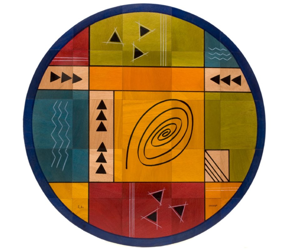 Modernini Round Floor Mat - Kakadu