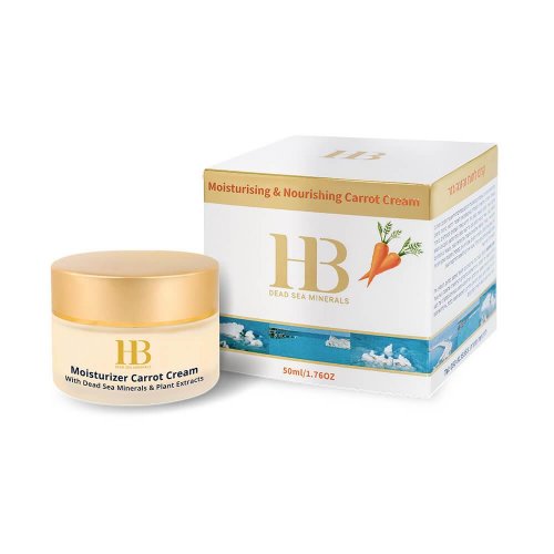 Multi Vitamin Moisturizing Facial Carrot Cream with Dead Sea Minerals and Vitamins - H&B