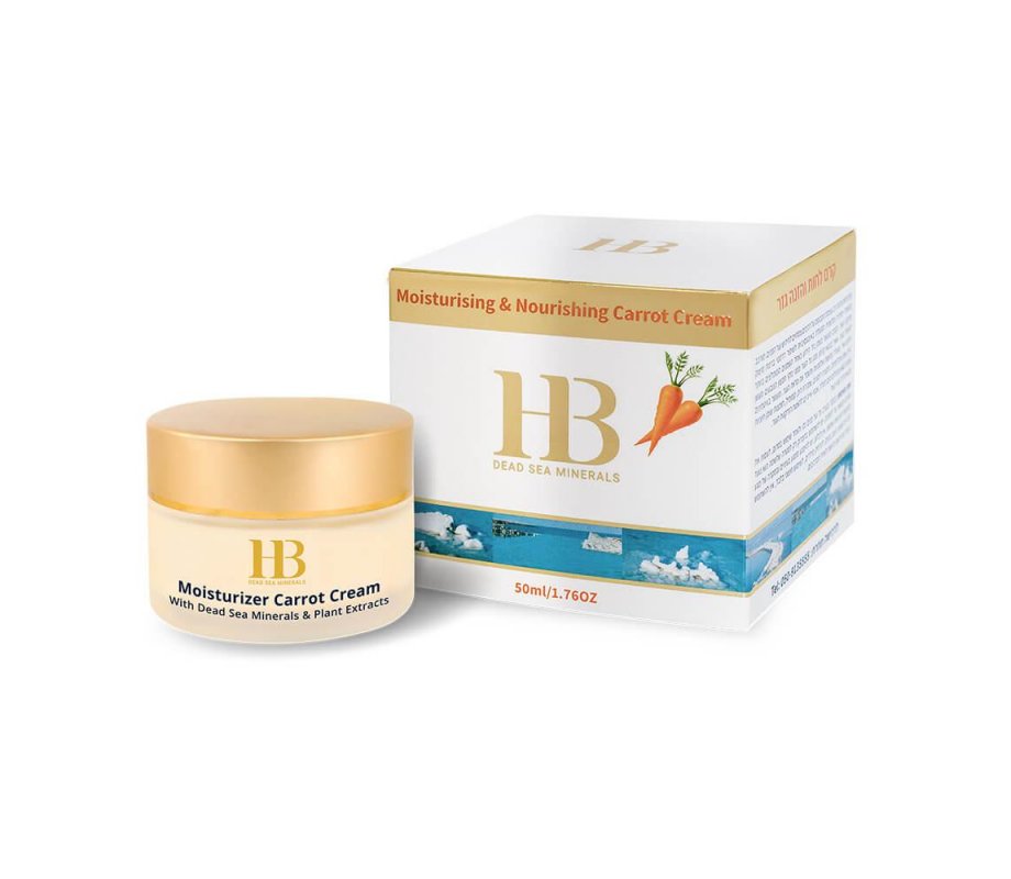 Multi Vitamin Moisturizing Facial Carrot Cream with Dead Sea Minerals and Vitamins - H&B
