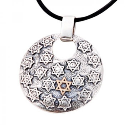 Multiple Star of David Pendant by Golan Studio