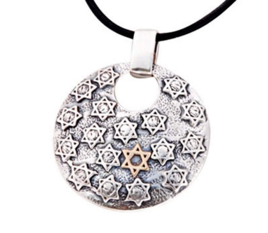 Multiple Star of David Pendant by Golan Studio