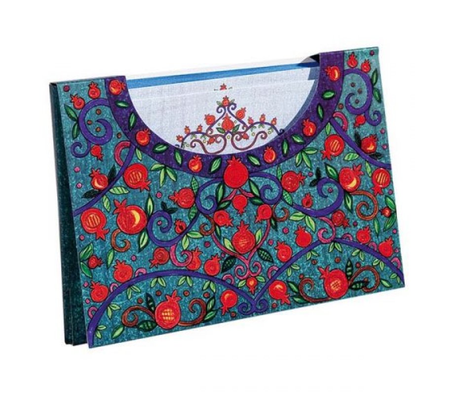 Notelets with Matching Envelopes, Red Pomegranates - Yair Emanuel