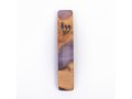 Olive Wood and Epoxy Mezuzah Case - Purple