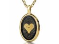 Onyx Gold Plate I Love You Pendant - Nano