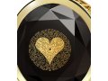 Onyx Round Gold Plate I Love You Pendant - Nano