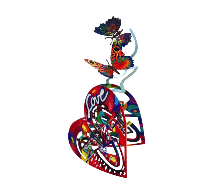 Open Heart Free Standing Double Sided Heart Sculpture - David Gerstein