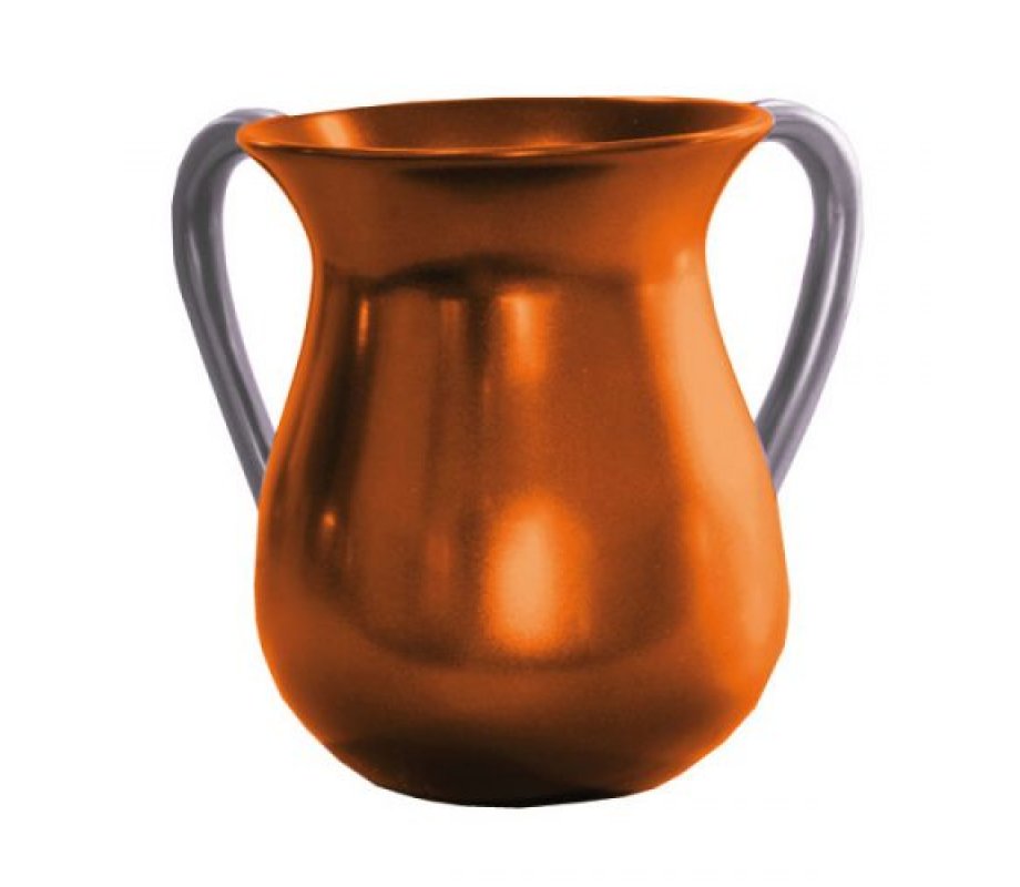 Orange Anodized Aluminum Classic Netilat Yadayim Wash Cup - Yair Emanuel