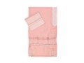 Organza Tallit Prayer Shawl Set With Decorative Floral Panel, Pink - Ronit Gur