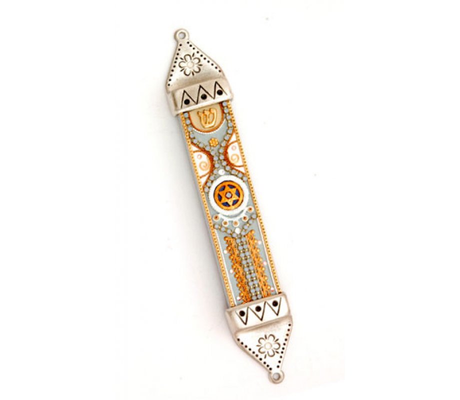 Oriental Star of David Mezuzah Case by Ester Shahaf