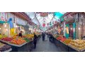 Panoramic Machane Yehuda Market Sukkah Single-Wall Panel 16 ft Width