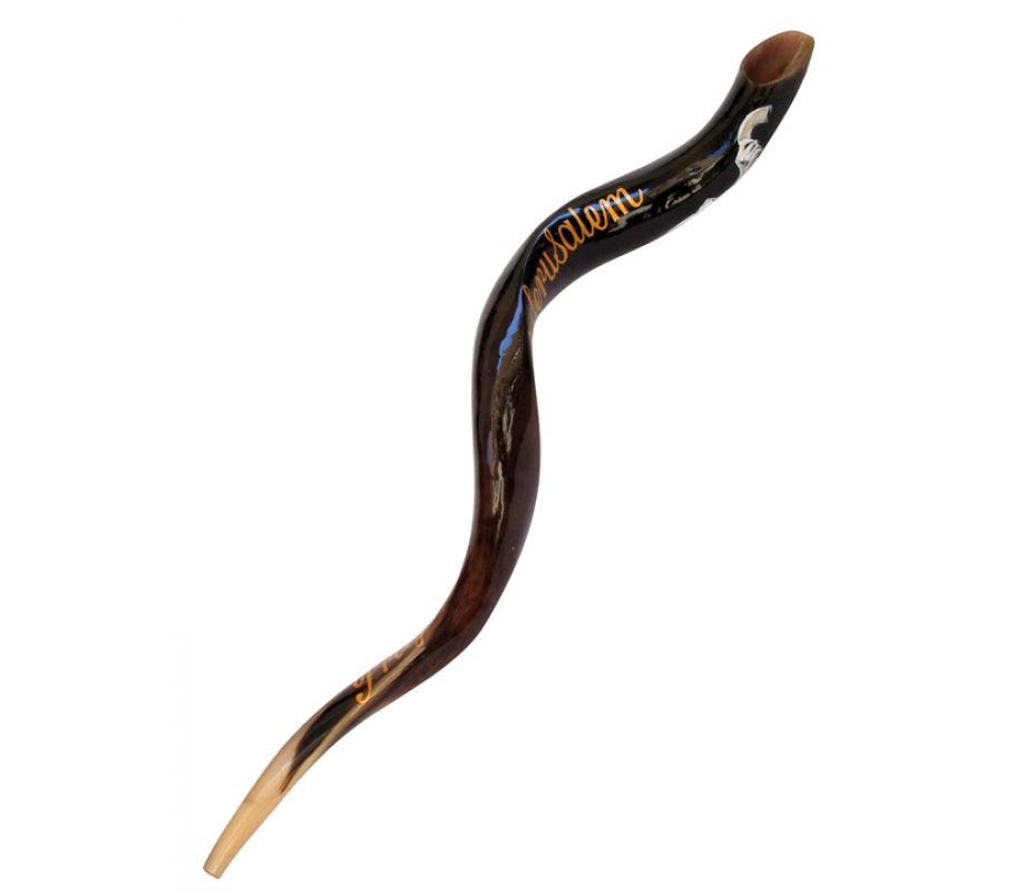 Peace Hand Painted Yemenite Shofar