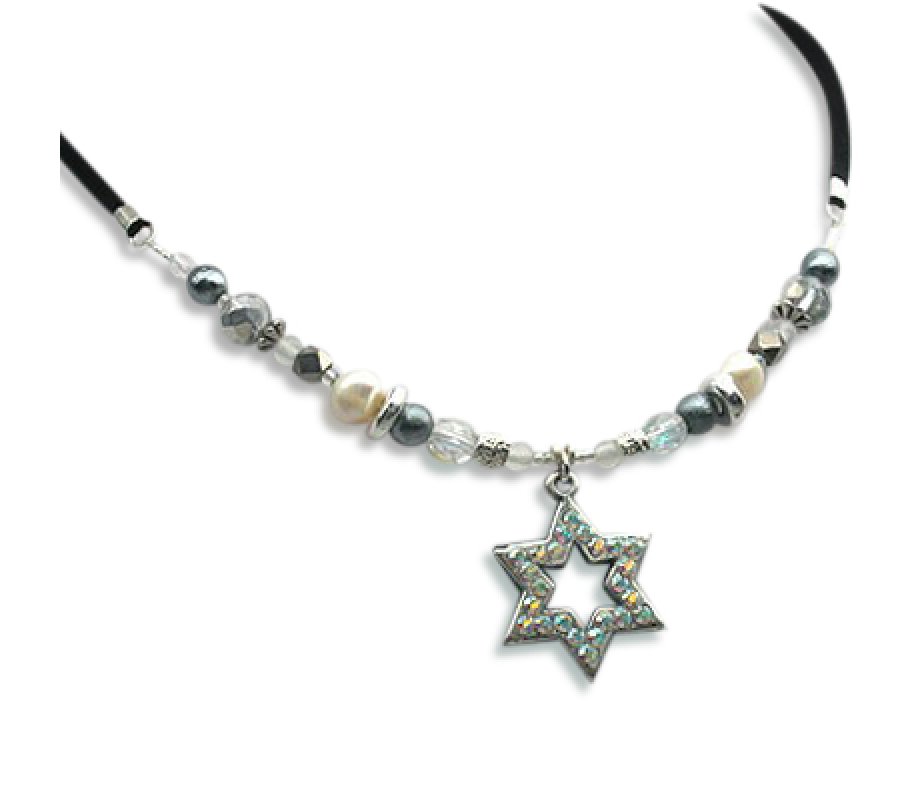 Pearl Star of David Necklace - Edita