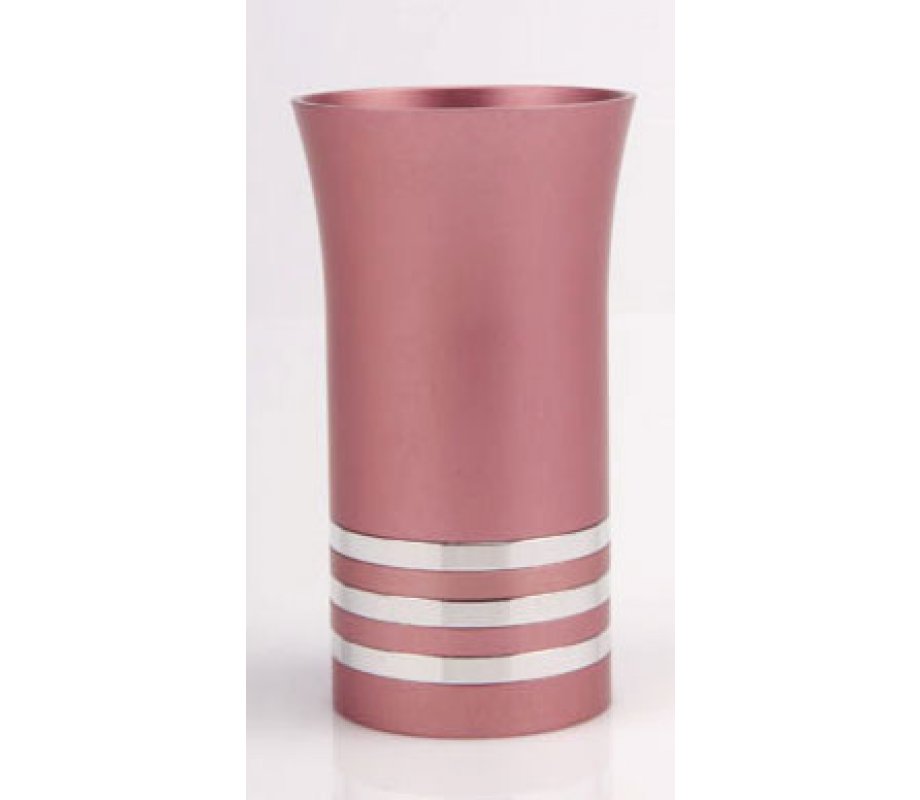 Pink and Silver Kiddush cup by Agayof