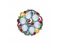 Raised Seder Plate with Colorful Leaves and Pomegranates - Dorit Judaica