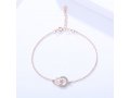 Rose Gold Plated Sterling Silver Bracelet - Circles