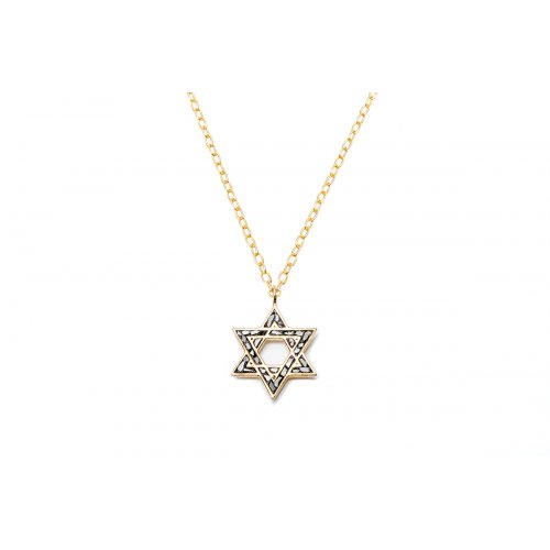 Rough Diamond Star of David Necklace by Chaya Elfassi