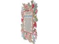 Sabbath Candle Blessing and Prayer, Lucite with Pink Flower Frame - Dorit Judaica