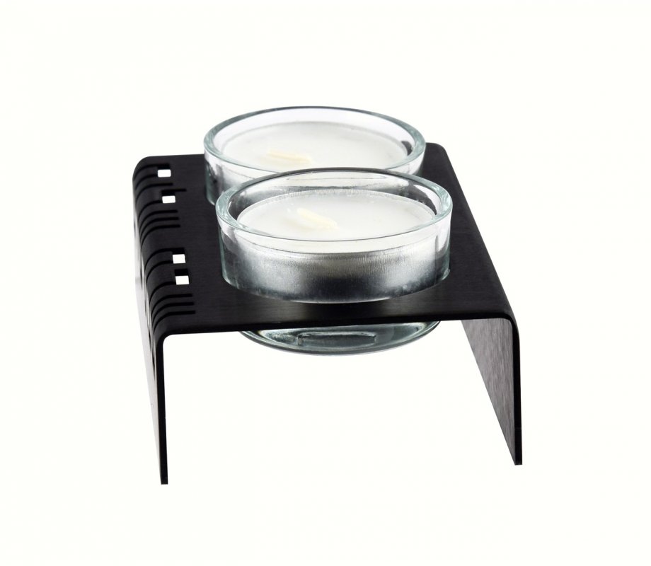 Shabbat Shalom Candlesticks Table Design, Black - Adi Sidler