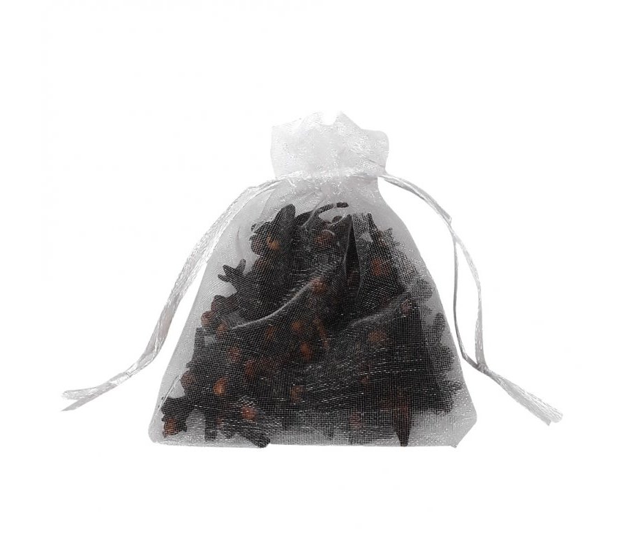 Sheer White Small Havdalah Spice Bag with Cloves