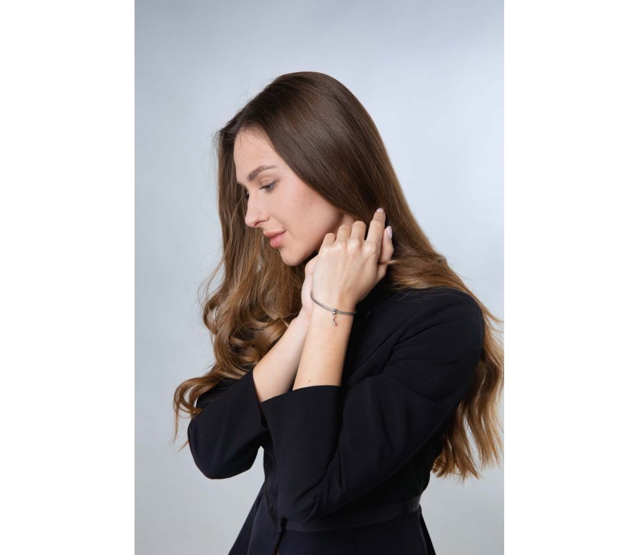 Shofar Bracelet Charm with Star of David Decoration - Sterling Silver