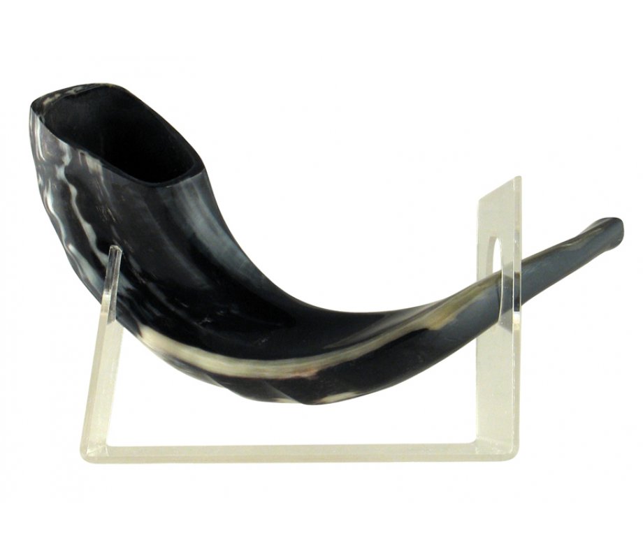 Shofar Stand Lucite for Small Ram's Horn Up To 15 Inches long