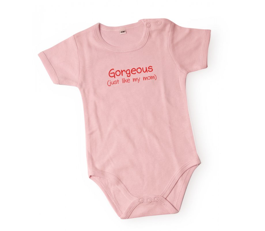 Short Sleeve baby Onesie Gorgeous just like Mom - Barbara Shaw