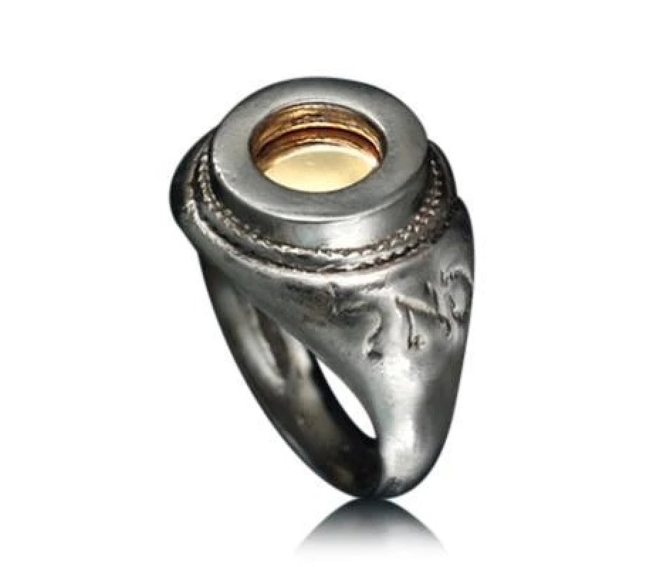 Silver & Gold Kabbalah Ring for Bounty and Success with Five Metals - Ha'Ari