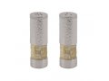 Silver Hammered Aluminum Salt & Pepper Set with Gold Jerusalem Band - Yair Emanuel