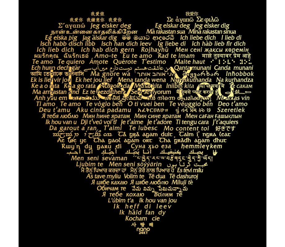 Silver I Love You Heart Zircon Necklace by Nano