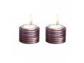 Small Tea Light Candlesticks as Stacked Discs, Colorful - Yair Emanuel