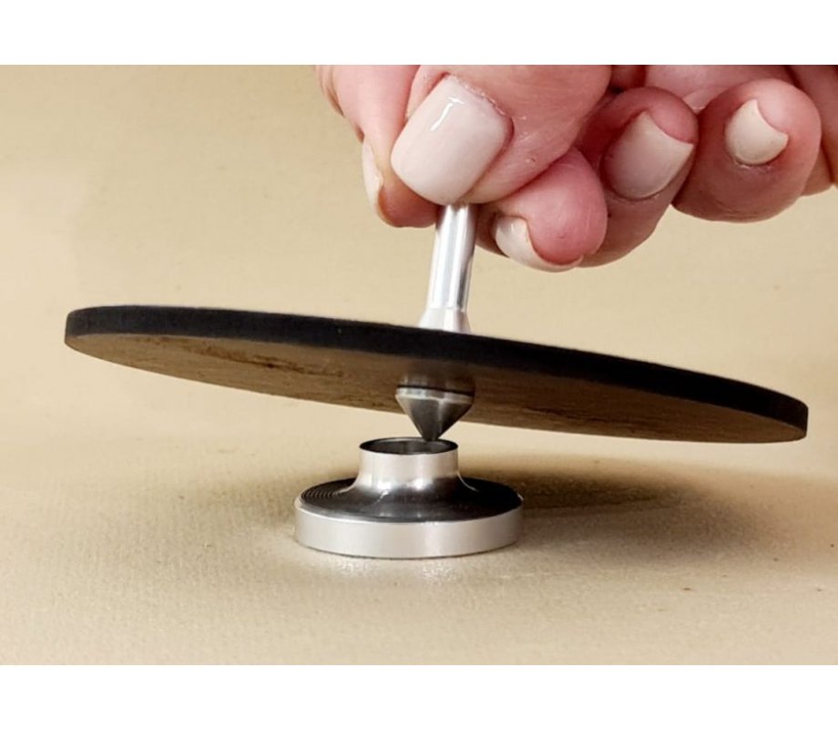 Sparkling Decorative Dreidel with Stand, Words from Al Hanissim - Dorit Judaica