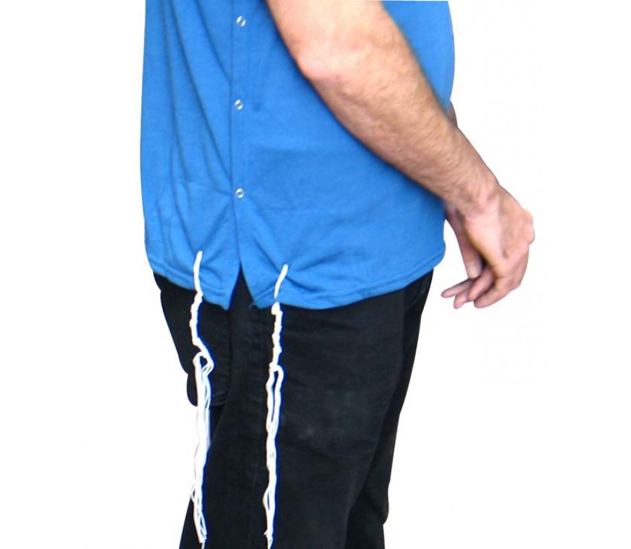 Sports T-Shirt with Tzitzit Adult Size - Denim Blue