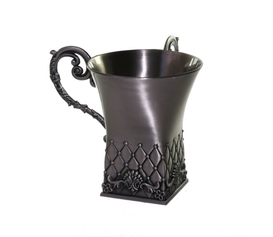 Square Shape Pewter Natla Wash Cup for Netilat Yadayim