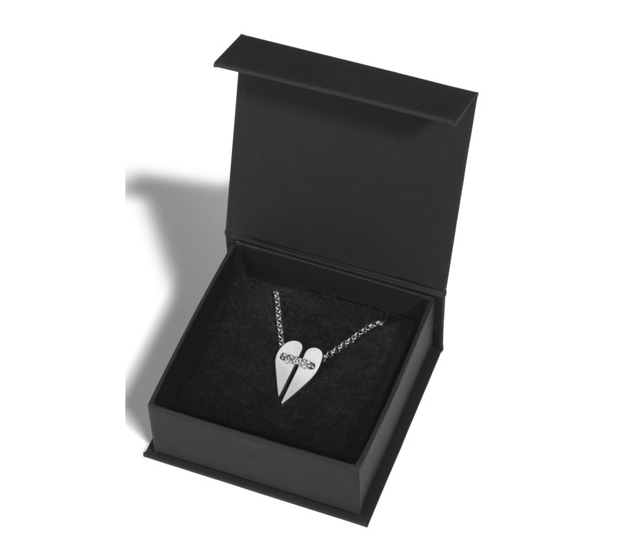 Stainless Steel Necklace with Hearts Unite Pendant - Adi Sidler