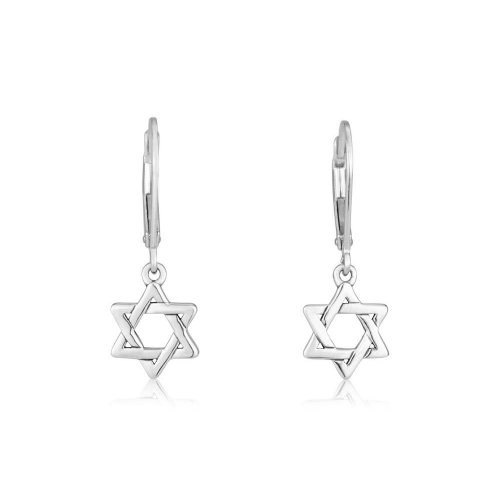 Star of David Earrings - Sterling Silver