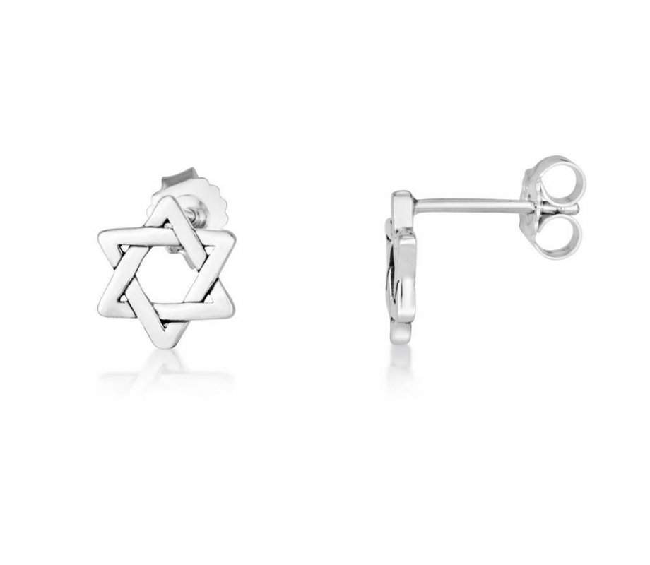 Star of David Stud Earring - Sterling Silver