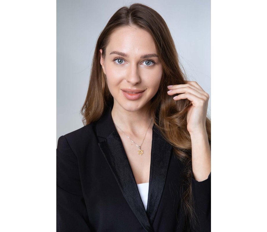 Sterling Necklace of Sterling Silver Gold Plated - Star of David Textured