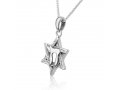 Sterling Silver Pendant Necklace - Chai on Star of David