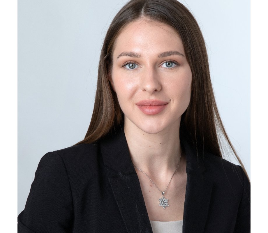 Sterling Silver Pendant Necklace, Star of David One-Within-Another – Beaded Artwork