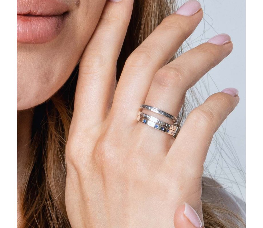 Sterling Silver Ring with Opening Words of Aaronic Blessing  English and Hebrew