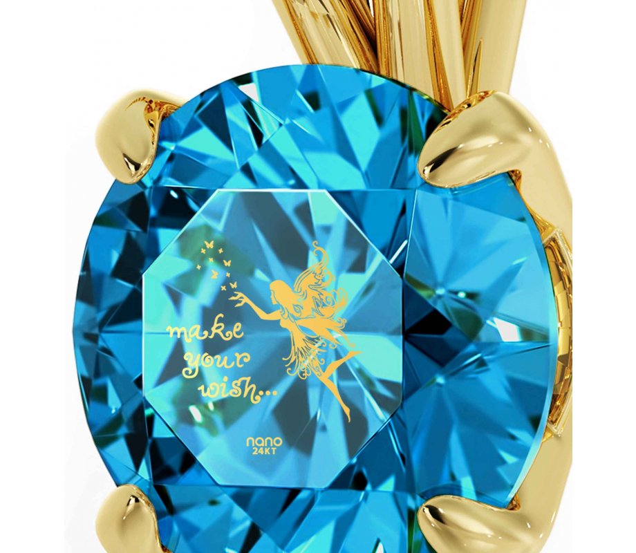 Swarovski Fairy Luck Necklace in Gold Plate- Nano