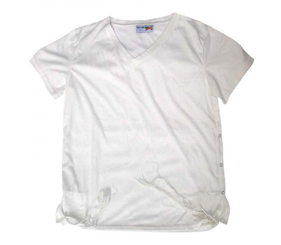 T-Shirt with Tzitzit Attached Adult Size - White