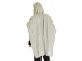 Talitania Acrylic Tallit - White and Silver Stripes