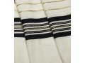 Talitania Wool Tallit - Black and Gold Stripes