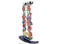 Tall Shabbat Candlesticks in Metal, Tall Colorful Flowers - Dorit Judaica