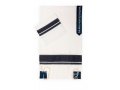 Tallit Set with Gray Stripe Design - Ronit Gur