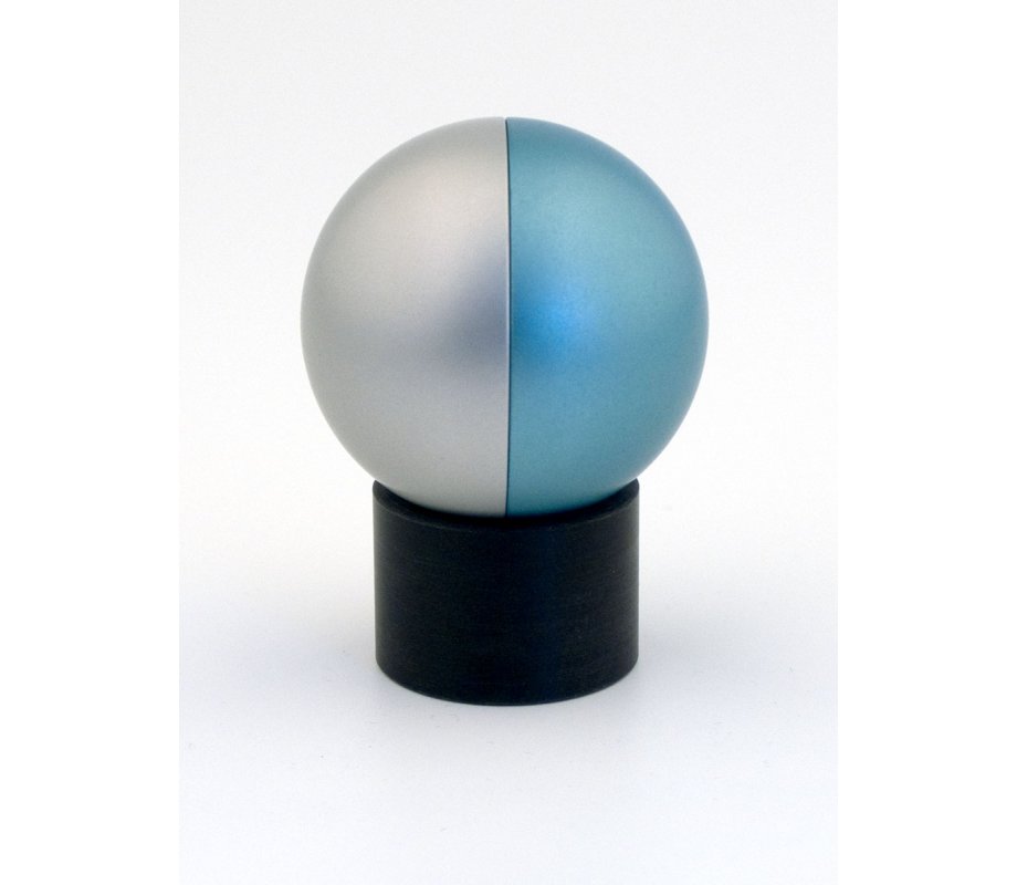 Teal Travelling Aluminum Shabbat Candlesticks Ball Series by Agayof